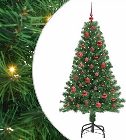 vidaXL Mű karácsonyfa 150 LED-del Zöld 150 cm PVC és Acél és Műanyag
