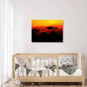 Kép - naplemente (üvegen) (70x50 cm)