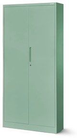 Kétajtós szekrény polcokkal JAN H, 900 x 1950 x 400 mm, Fresh Style: pasztellzöld
