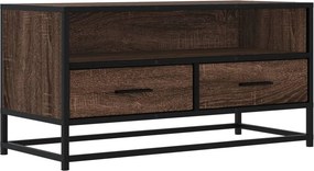 vidaXL barna tölgy színű szerelt fa és fém TV-szekrény 80x34,5x40 cm