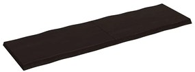 sötétbarna kezelt tömör asztallap 200x60x(2-6) cm