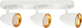 Mennyezeti Lámpa Spot Lámpatest Halogén 3xGU10 Fehér-arany Edo
