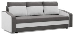 Hewlet kanapéágy, szövet anyag, bonell töltet, szürke - fehér