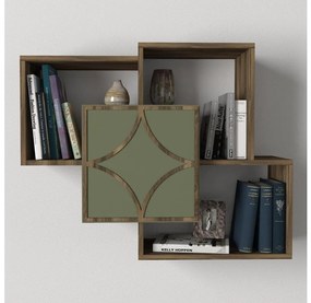 Asir Fali polc ARCO 73x79,2 cm barna/zöld 804TRH1604