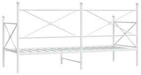 kanapéágy matrac nélkül fehér 90x200 cm acél