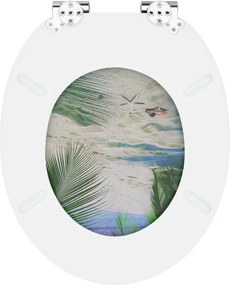 Lágy záródású WC ülőke Zöld 44 x 38 cm MDF lap
