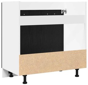 fekete tölgyfa mosogató alsó szekrény 80 x 46 x 81,5 cm