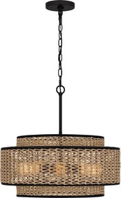 Quoizel boho függeszték teton barna matt fekete elsqz-teton-5p-mbk
