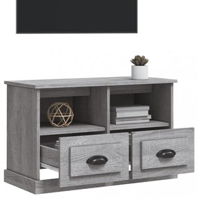 szürke sonoma színű szerelt fa TV-szekrény 80 x 35 x 50 cm