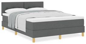 Box Spring Ágy Matraccal Sötét Szürke 140x190 cm Szövet
