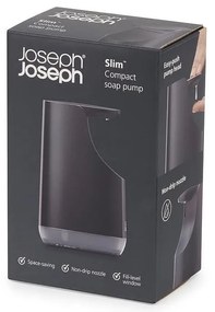 Fekete műanyag szappanadagoló 350 ml Slim – Joseph Joseph