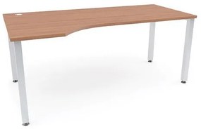 Abonent ergo irodai asztal, 180 x 100 x 75 cm, balos kivitel, Oxford cseresznye mintázat