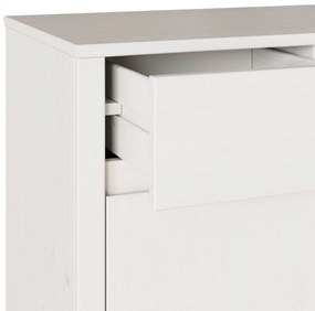 Oldalszekrény &quot;DRAMMEN&quot; Fehér 114x43x75,5 cm Tömbfa Fenyő