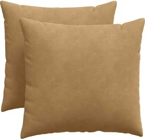 vidaXL Kanapé párnák 2 pcs Barna 50 x 50 cm Bársonyos szövet