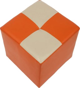 Cool puff - műbőr, narancssárga/krém - 21895/21834 R