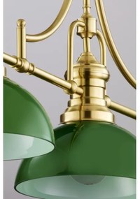 Jupiter 2074 - PLATINO rudas függeszték 3xE27/15W/230V zöld/arany