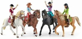 Schleich 42542 Fekete hajú Sarah baba mozgatható végtagokkal Mystery lovacskán