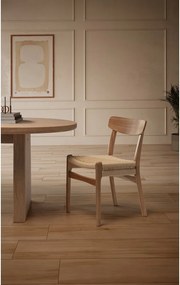 Natúr színű kaucsukfa étkezőszék szett 2 db-os Biel – MOME