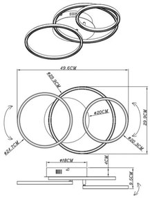 Globo 67233-30S - LED Mennyezeti lámpa KENDY LED/30W/230V