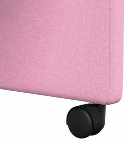 vidaXL Kerekes Étkező Székek 2 pcs Rózsaszín 57 x 66 x 94 cm szövet