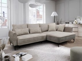 Sarokkanapé, szürkésbézs Taupe, jobbos, MURIEL ROH