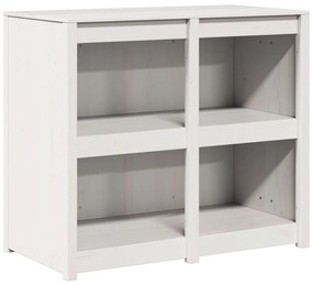 Kültéri Konyhai Szekrény Fehér 106x55x92 cm Tömör Fenyőfa