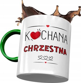 Zöld Bögre Keresztanyának Születésnapra Ajándék Nyomtatott Fotóval