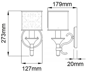 Kichler KL-LACEY1-AP - LACEY fali lámpa 1xE14/40W/230V matt króm