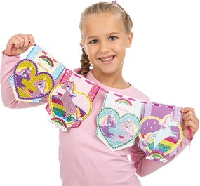 Unikornis Heart gyémántszemes girland szett 4 db-os