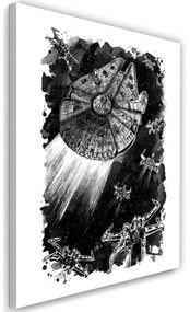 Gario Vászonkép Star Wars, Millennium Falcon X-Wing - Dr.Monekers Méret: 40 x 60 cm