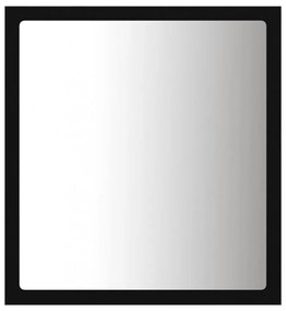 fekete akril LED-es fürdőszobai tükör 40 x 8,5 x 37 cm