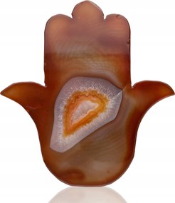 Hamsa természetes kőből Achát Gyönyörű Példány 261g kéz állvány 106