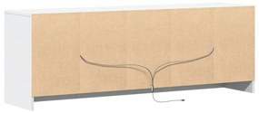 fehér szerelt fa TV-szekrény LED-ekkel 139,5 x 34 x 50 cm