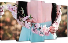 Vászonkép 100x60 Virágzó cseresznye Japán