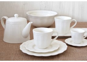 Elite White fehér porcelán nagy kínáló tál 20 cm domború mintával