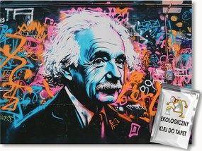 Fotótapéta Flizelina Fal Graffiti Portré Albert Einstein 208x146 ragasztó