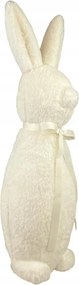 Húsvéti nyuszi figura dekoráció nyuszi krémszínű szőrme 40 cm