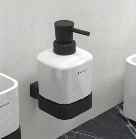 Nimco Kibo fekete szappanadagoló, rozsdamentes acél, sárgaréz pumpa Ki-14031K-T-90_