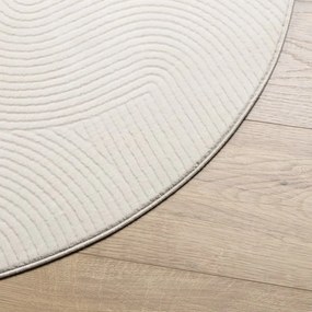 IZA krémszínű rövid szálú skandináv stílusú szőnyeg Ø 160 cm