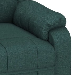 sötétzöld szövet masszázsfotel