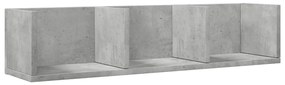 betonszürke szerelt fa faliszekrény 75x18x16,5 cm