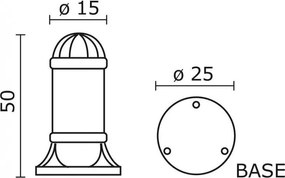 Novolux SAURO 272A-G05X1A-02 Állólámpa E27 IP55
