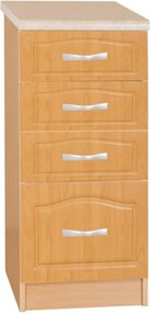 Konyhaszekrény, alsó, égerfa, LORA MDF NEW KLASIK S40SZ4
