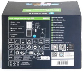 Aigostar-LED RGBW Napelemes csillár MESH 20W/3,7V 4000 mAh 2700K-6500K IP65 átm. 15 cm