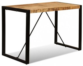 tömör nyers mangófa étkezőasztal 120 cm