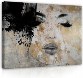 Vászonkép Női Arc Absztrakt Vászon Fal Nappali 120x80