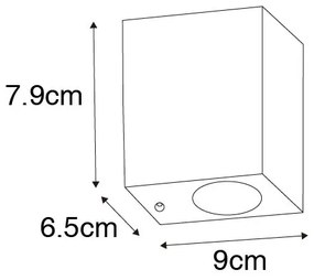 Modern fali lámpa antik arany IP44 - Baleno