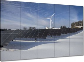 Vászonkép 100x70 Fotovoltaikus szélmalom