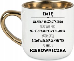 Elegáns bögre Mindenség hatalma főnök vezető név 400 Fehér