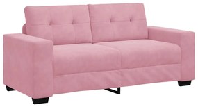 vidaXL rózsaszín bársony loveseat kanapé 140 cm